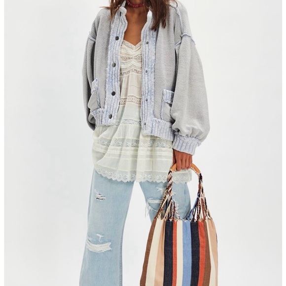 Nwt We The Free People Bubble Gum Pink Cute in this Cardi Cardigan Barbie Pink - Picture 3 of 5